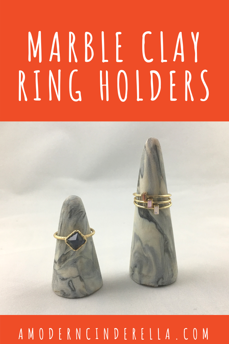 Marble Clay Ring Holder DIY from AMODERNCINDERELLA.COM