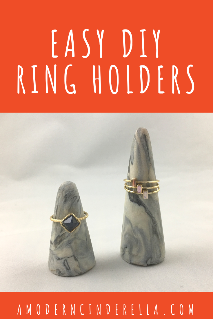Marble Clay Ring Holder DIY from AMODERNCINDERELLA.COM