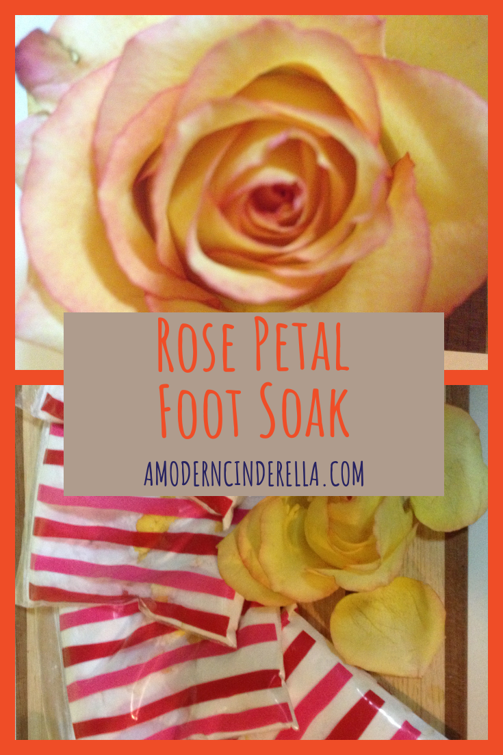 Rose Petal Foot Soak from AMODERNCINDERELLA.COM